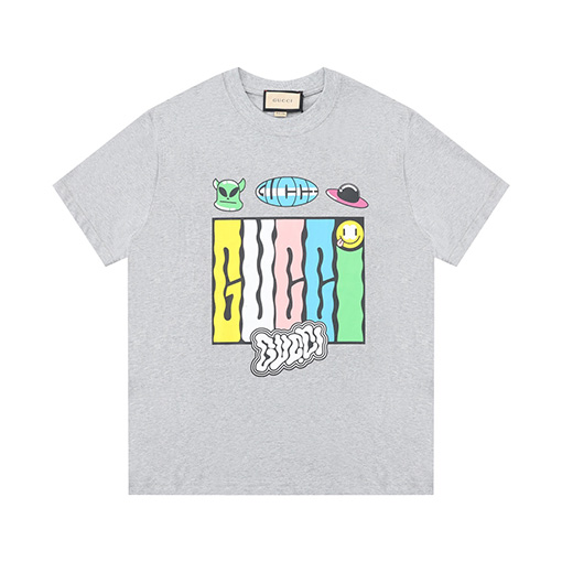 グッチコピー 新しいエイリアンUFOパターン半袖Tシャツ