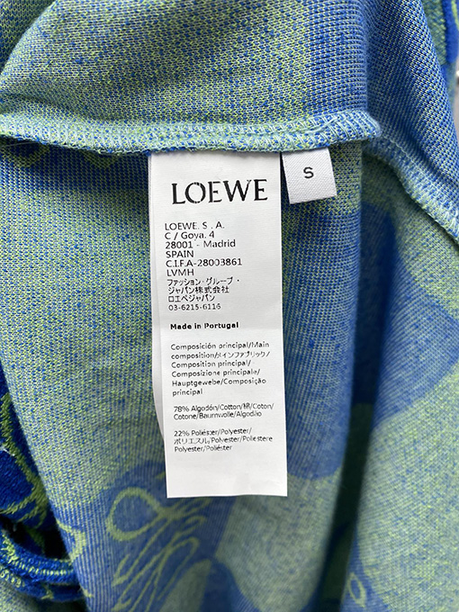 ロエベコピー 新しい酸っぱい果物の緑の綿のタオル布ジャカード半袖Tシャツ