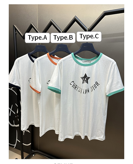ディオール 五角星プリント半袖Tシャツ