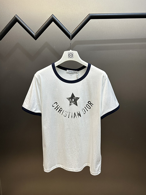 ディオール 五角星プリント半袖Tシャツ
