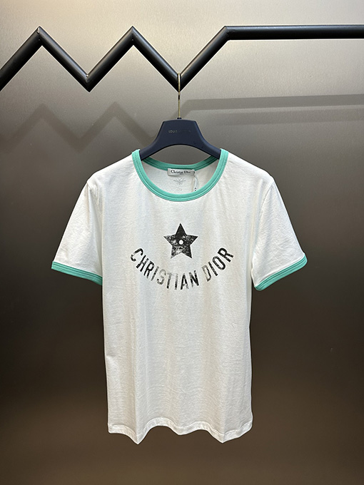 ディオール 五角星プリント半袖Tシャツ