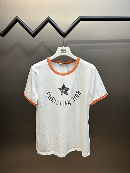 ディオール 五角星プリント半袖Tシャツ