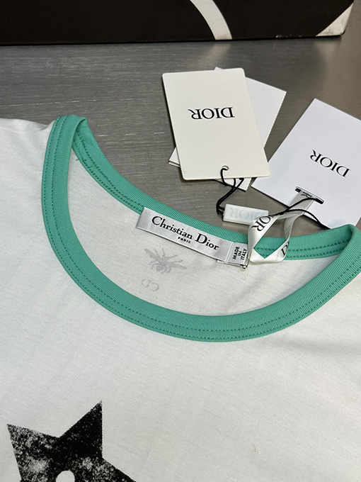 ディオール 五角星プリント半袖Tシャツ