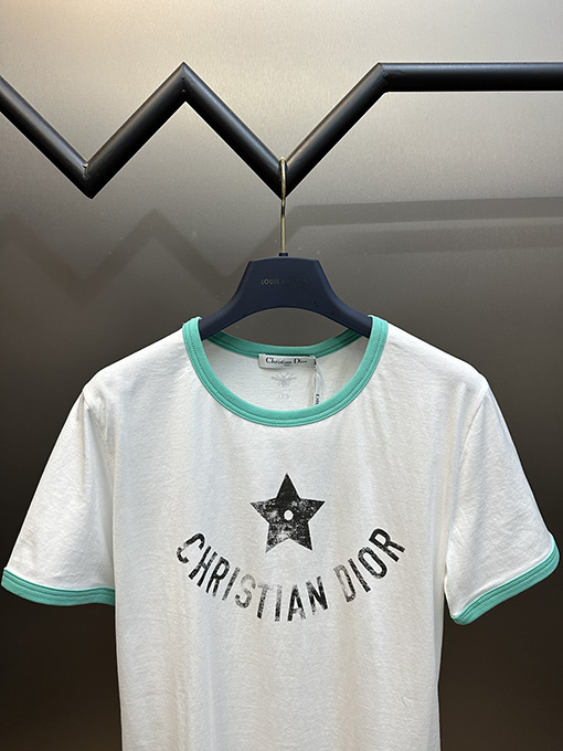 ディオール 五角星プリント半袖Tシャツ