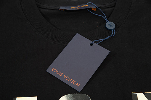 ルイヴィトンコピー アルファベットプラネットロゴドロッププリント半袖Tシャツ