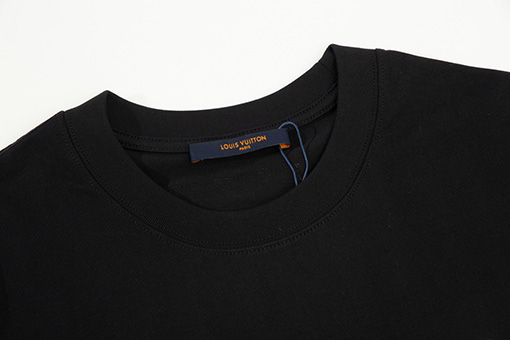 ルイヴィトンコピー アルファベットプラネットロゴドロッププリント半袖Tシャツ
