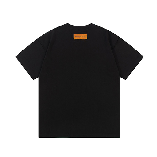 ルイヴィトンコピー  アルファベットプラネットロゴドロッププリント半袖Tシャツ