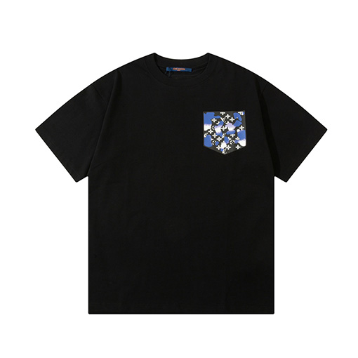 ルイヴィトン 水彩グラフィティポケットプリント半袖Tシャツ