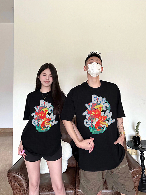 ジバンシイコピー サイケデリックプリントラウンドネック半袖Tシャツ