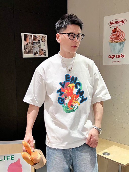 ジバンシイコピー サイケデリックプリントラウンドネック半袖Tシャツ