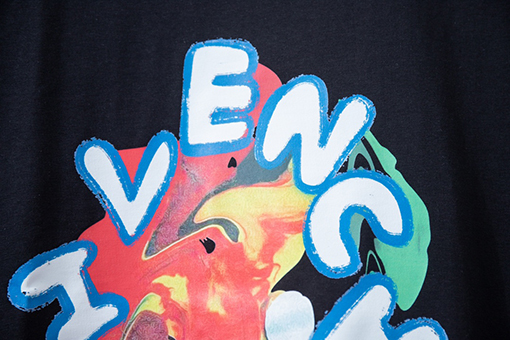 ジバンシイコピー サイケデリックプリントラウンドネック半袖Tシャツ