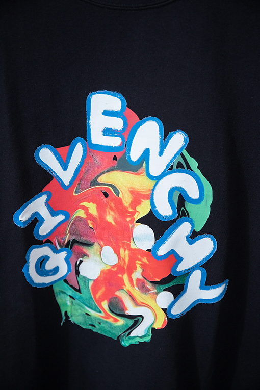 ジバンシイコピー サイケデリックプリントラウンドネック半袖Tシャツ