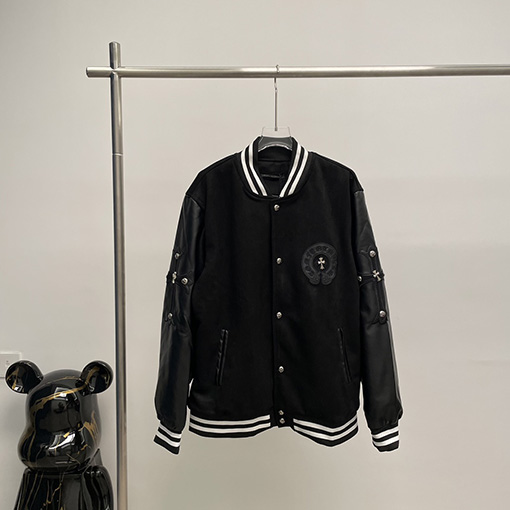 クロムハーツ クロスレザーステッチヘビーラベリングジャケット