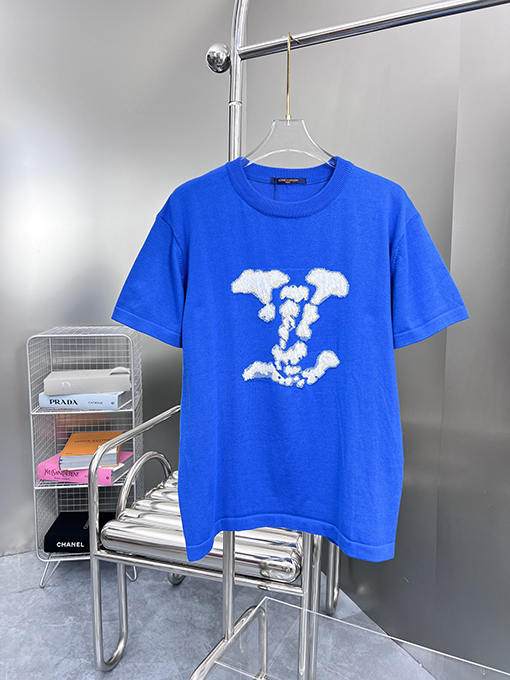 ルイヴィトン アルファベットロゴ編み半袖Tシャツ