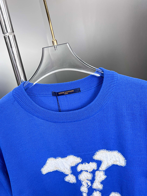 ルイヴィトン アルファベットロゴ編み半袖Tシャツ