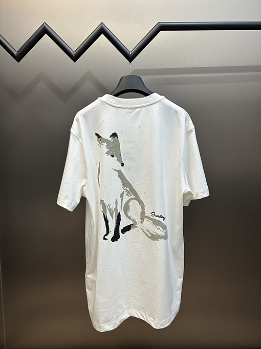 バーバリーコピー バックフォックスプリント半袖Tシャツ