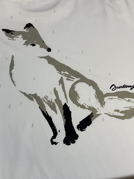 バーバリーコピー バックフォックスプリント半袖Tシャツ