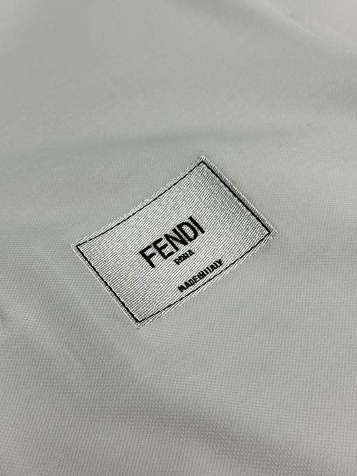 フェンディ  刺繍ロゴ半袖ポロシャツ