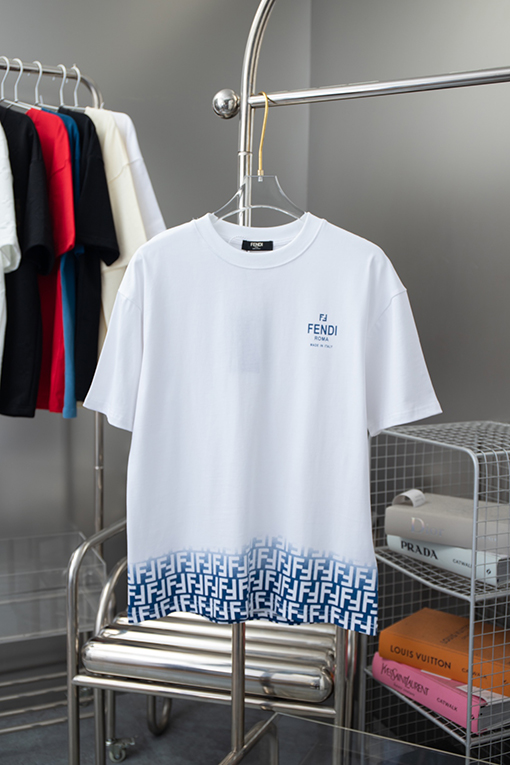 フェンディ ダブルプリントカラフルダブルF半袖Tシャツ