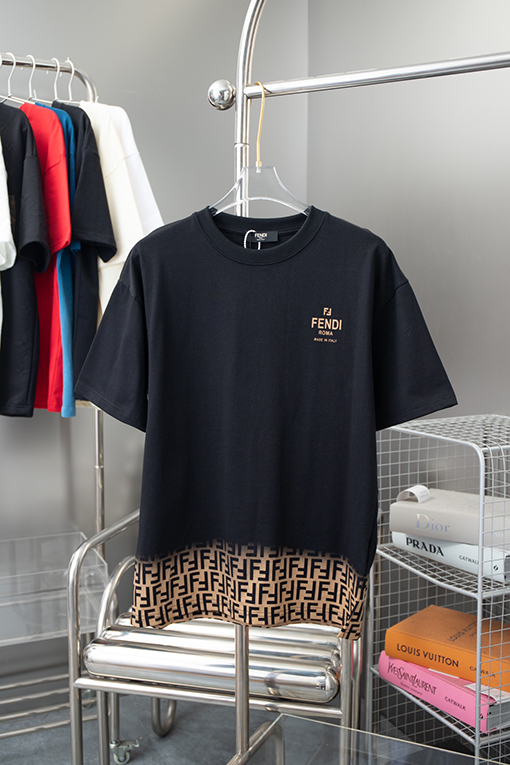 フェンディ ダブルプリントカラフルダブルF半袖Tシャツ