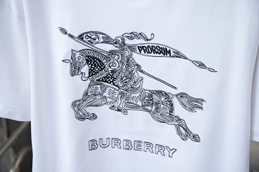 バーバリー 刺繍ロゴファッション ラウンドネック半袖Tシャツ