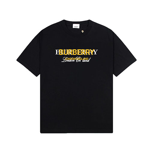 バーバリーコピー  プリントロゴ半袖Tシャツ
