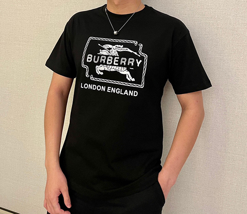 バーバリースーパーコピー プリントロゴ半袖Tシャツ