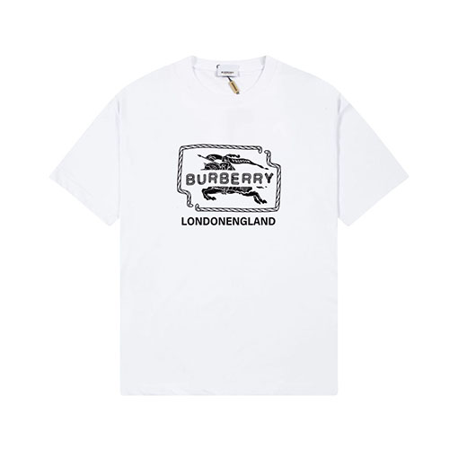 バーバリースーパーコピー プリントロゴ半袖Tシャツ