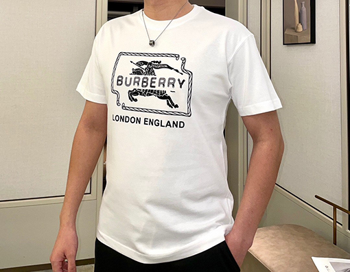 バーバリースーパーコピー プリントロゴ半袖Tシャツ