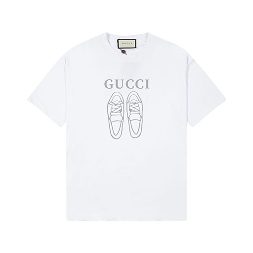 グッチスーパーコピー プリントロゴ半袖Tシャツ