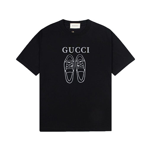 グッチスーパーコピー プリントロゴ半袖Tシャツ