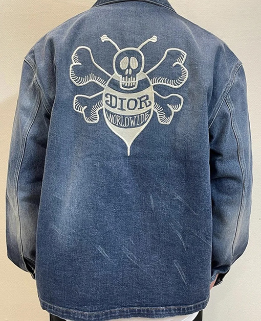 ディオール アルファベット刺繍シグネチャービーデニムデニムジャケット