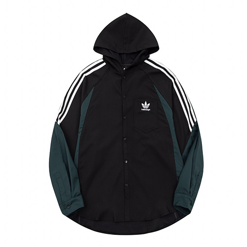 Balenciaga X Adidas コピー クローバーロゴ刺繍ウインドブレーカーシャツ