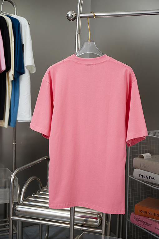 バレンシアガ  新しいぼやけたロゴプリント半袖Tシャツ