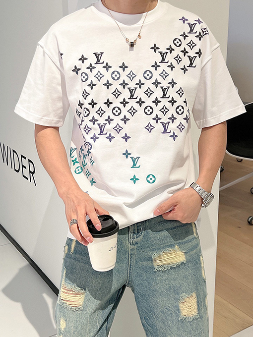 ルイヴィトンコピー 新しい グラデーション半袖Tシャツ