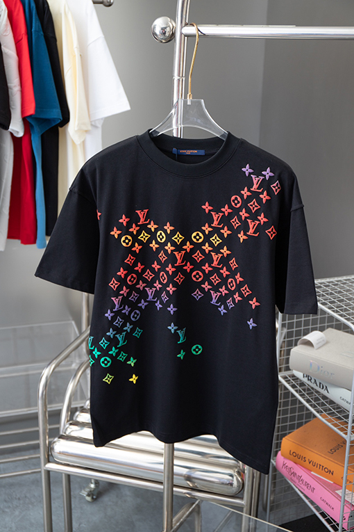 ルイヴィトンコピー 新しい グラデーション半袖Tシャツ
