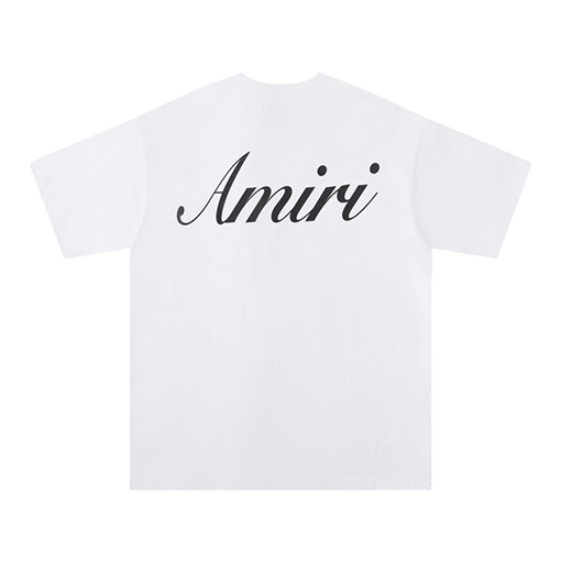 アミリ ハイストリートクラシックアルファベット半袖クルーネックTシャツ