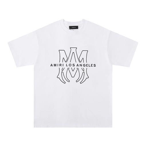 アミリスーパーコピー ゆったりとしたクラシックなアルファベット半袖Tシャツ