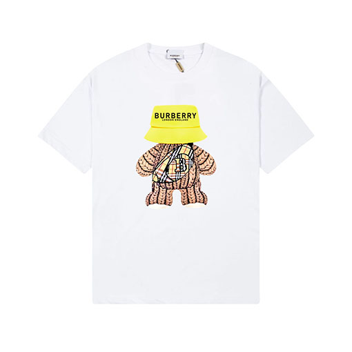 バーバリー  プリントロゴクルーネック半袖Tシャツ
