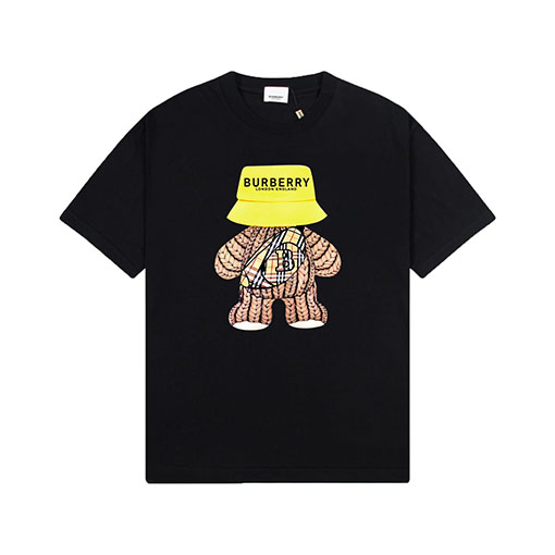 バーバリー  プリントロゴクルーネック半袖Tシャツ