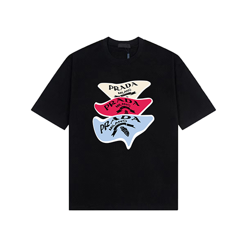 プラダ プリントロゴクルーネック半袖Tシャツ