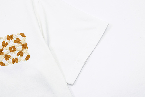 ロエベ 異色ロゴタオル刺繍半袖Tシャツ