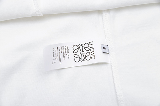 ロエベ 異色ロゴタオル刺繍半袖Tシャツ