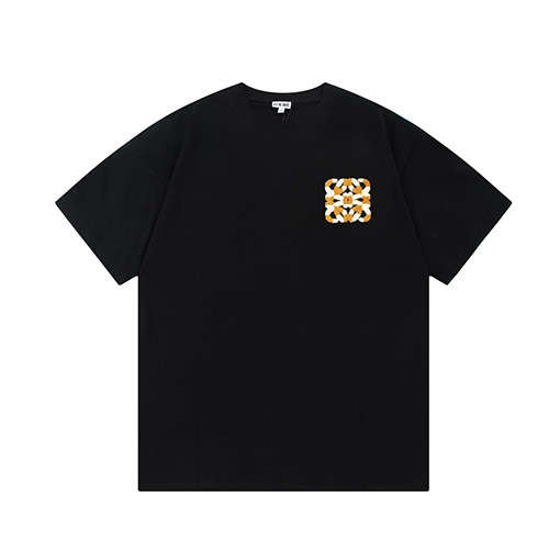 ロエベ 異色ロゴタオル刺繍半袖Tシャツ