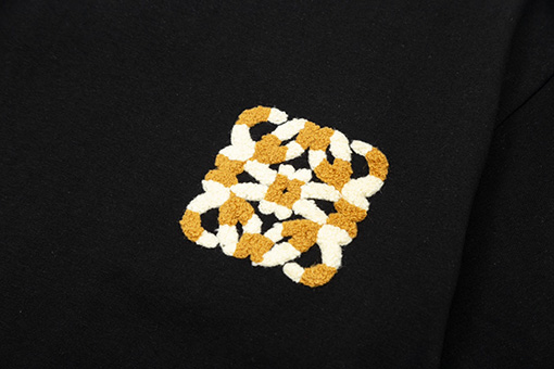 ロエベ 異色ロゴタオル刺繍半袖Tシャツ