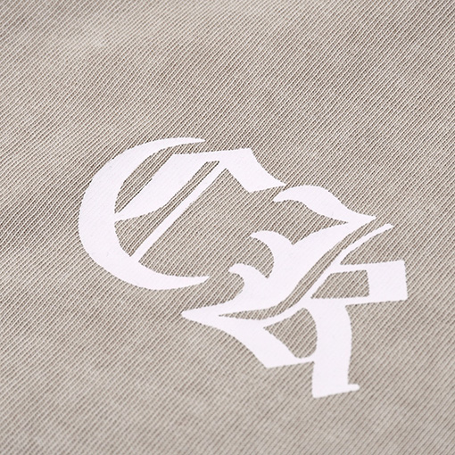 クロムハーツ 古いウォッシュヘビークロスサンスクリット半袖Tシャツ