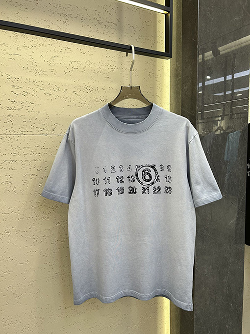 マルタンマルジェラ  古着ウォッシュプリント柄半袖Tシャツ