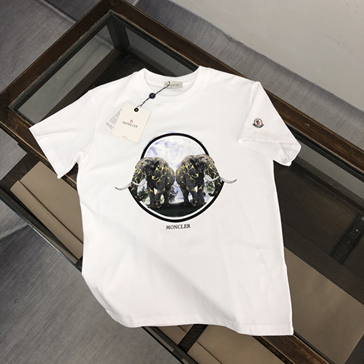 モンクレール 新しいメンズクルーネック半袖カップルTシャツ