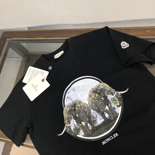 モンクレール 新しいメンズクルーネック半袖カップルTシャツ
