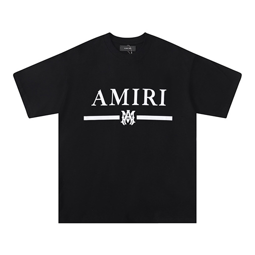 アミリコピー スタイリッシュな新しいロゴラウンドネックTシャツ